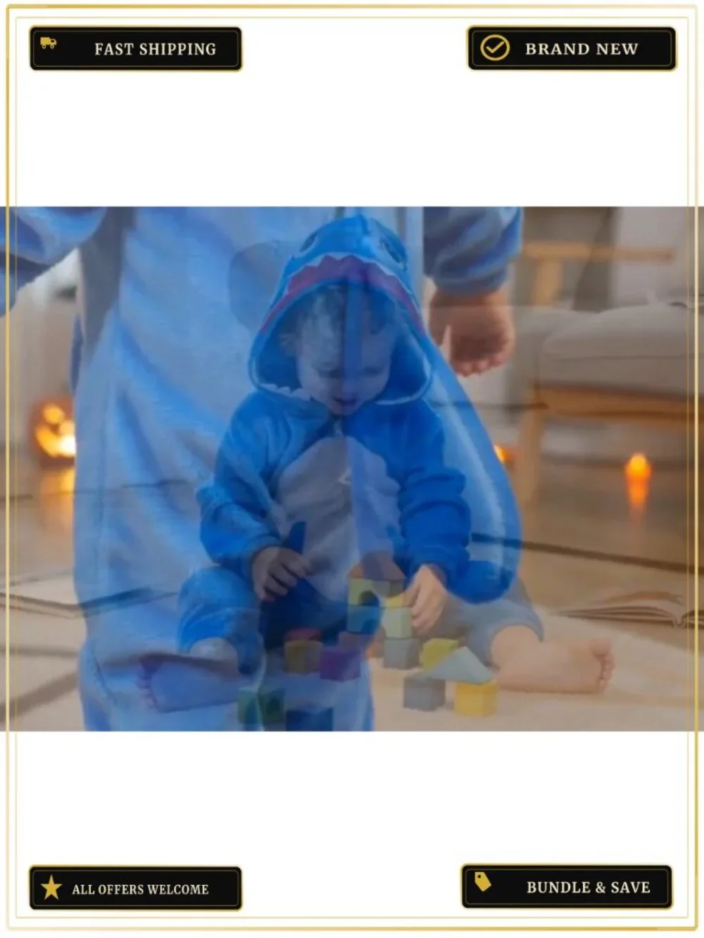 Baby Toddler Shark Onesie Halloween Costume Flannel Romper